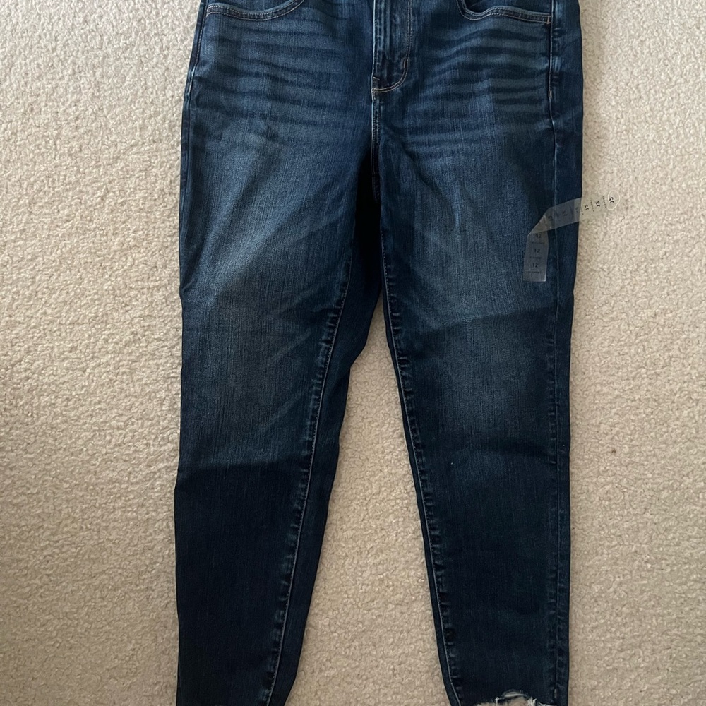 American Eagle Outfitters Blue Ankle Cropped Jeans